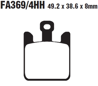 Колодки тормозные дисковые EBC FA369/4HH