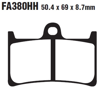 Колодки тормозные дисковые EBC FA380HH