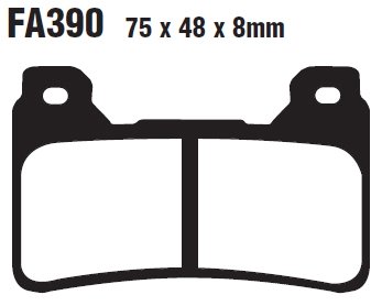 Колодки тормозные дисковые EBC FA390HH