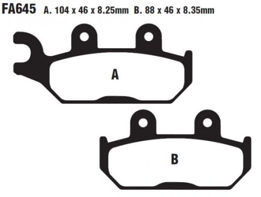 Колодки тормозные дисковые EBC FA645R