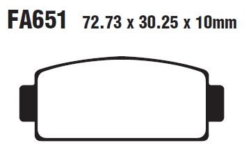 Колодки тормозные дисковые EBC FA651TT