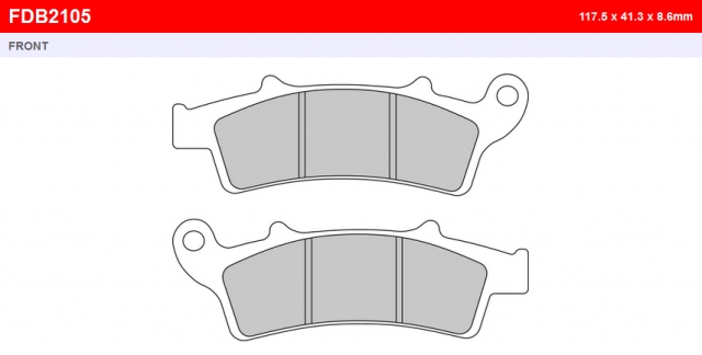 Колодки тормозные дисковые FERODO FE FDB2105EF