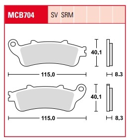 Колодки тормозные дисковые LUCAS MCB704