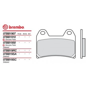 Brembo 07BB19SA - Тормозные колодки передние для мотоцикла Aprilia, Ducati, KTM