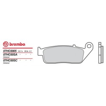 Brembo 07HO30SA - комплект синтетических дисковых тормозных колодок (FDB570)