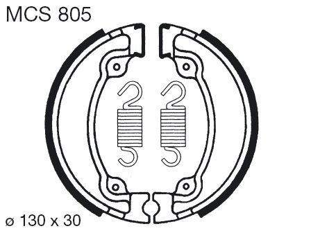 Колодки тормозные барабанные LUCAS MCS805