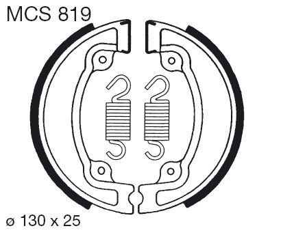 Колодки тормозные барабанные LUCAS MCS819