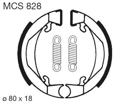 Колодки тормозные барабанные LUCAS MCS828