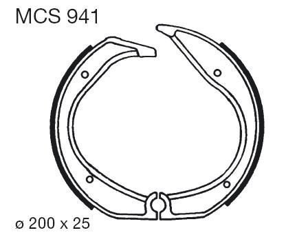 Колодки тормозные барабанные LUCAS MCS941