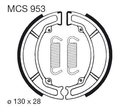 Колодки тормозные барабанные LUCAS MCS953