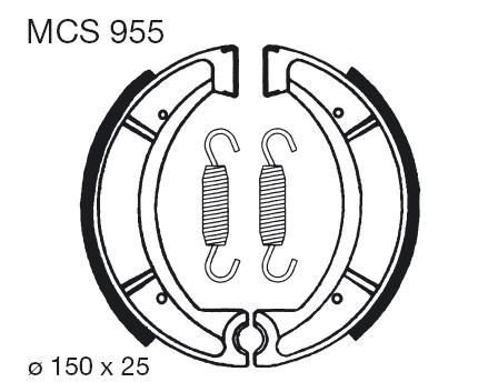 Колодки тормозные барабанные LUCAS MCS955