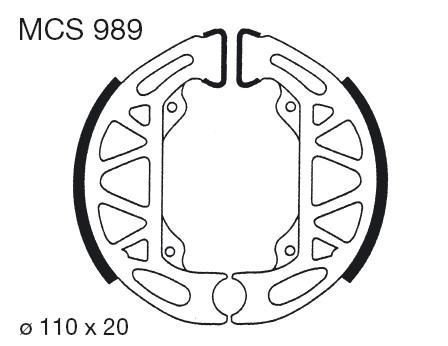Колодки тормозные барабанные LUCAS MCS989
