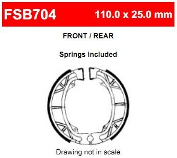 Колодки тормозные барабанные FERODO FSB704A