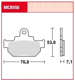 Колодки тормозные дисковые LUCAS MCB550