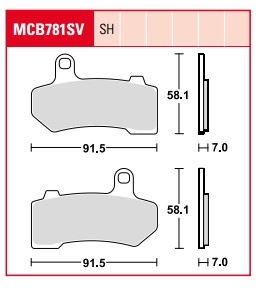 Колодки тормозные дисковые LUCAS MCB781SV