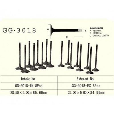 Клапан впускной VESRAH GG-3018-IN