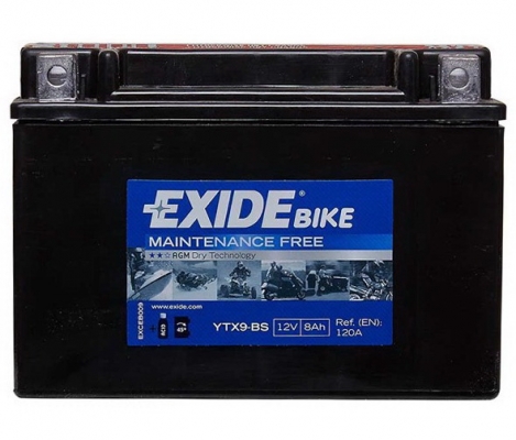 Аккумулятор EXIDE YTX9-BS(8А*ч-120А)