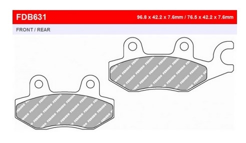 Колодки тормозные дисковые FERODO FDB631SM
