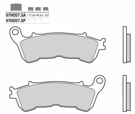 Колодки тормозные BREMBO 07HO57SA