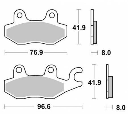 Колодки тормозные дисковые SBS 638HS (MCB615, FDB631)