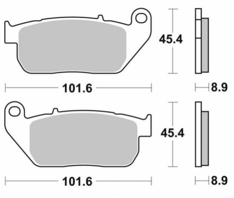 Колодки тормозные дисковые SBS 807H.HS (MCB753SV)