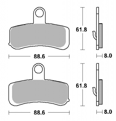 Колодки тормозные дисковые SBS 853H.HS (MCB813)