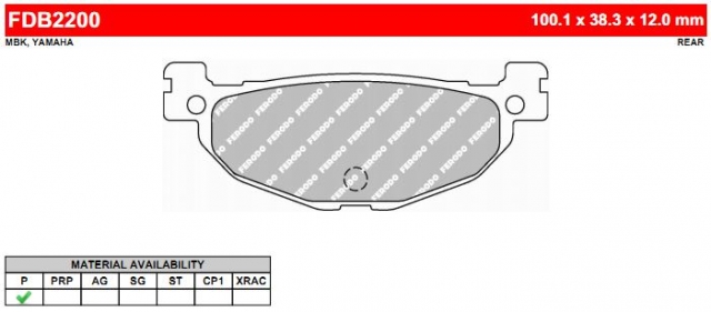 Колодки тормозные дисковые FERODO FDB2200SM