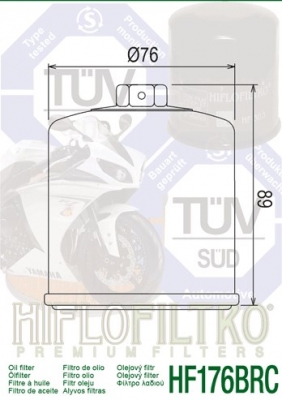 Фильтр масляный HIFLO HF176BRC (OEM: 62700280)