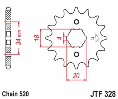 Звезда передняя JT Sprockets JTF328.13 Звезда передняя JT Sprockets JTF328.13