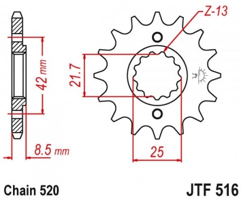 Звезда передняя JT Sprockets JTF516.15