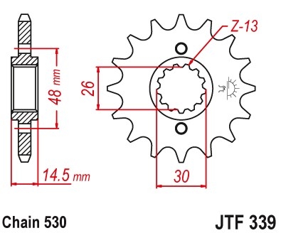 Звезда передняя JT Sprockets JTF339.18