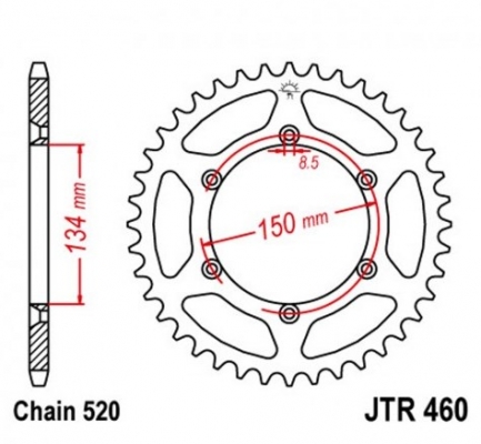 Звезда задняя JT Sprockets JTR460.46