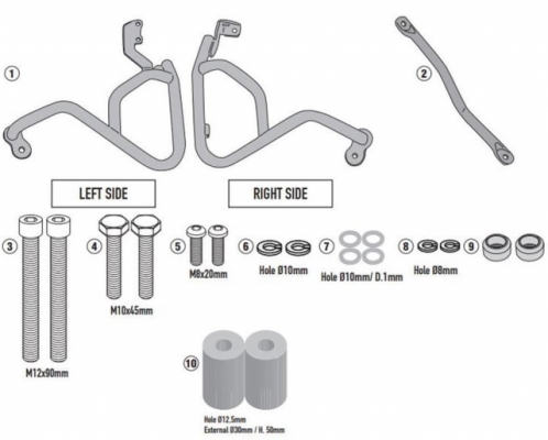 Защита двигателя Kappa KN2148 для YAMAHA TRACER 7 2020-2025,TRACER 7GT 2020-2026