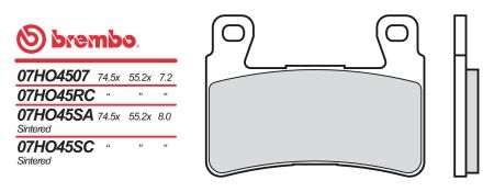Brembo 07HO45RC - передние тормозные колодки для агрессивной езды и соревнований