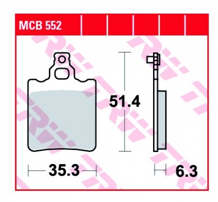 Колодки тормозные дисковые TRW LUCAS MCB552
