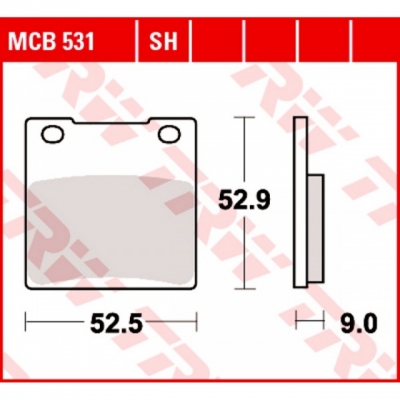 Колодки тормозные TRW/LUCAS MCB531SH