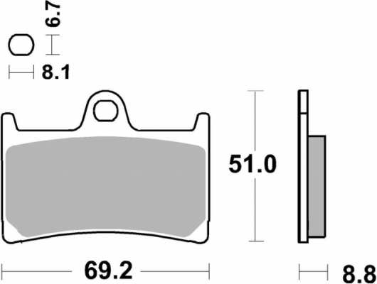 Колодки тормозные дисковые SBS MF 134 / 634SP для YAMAHA FZ6 FAZER, MT-09, XV, YZF (FDB605)