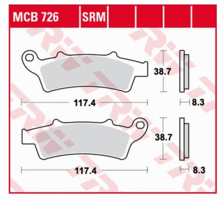 TRW/LUCAS MCB726SRM - колодки тормозные передние дисковые синтетические (FDB2105)