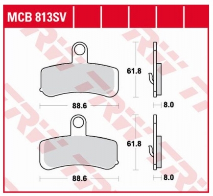 Колодки тормозные дисковые TRW LUCAS MCB813SV