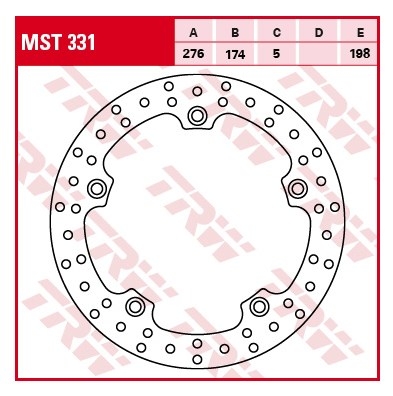 Диск тормозной задний TRW ZF LUCAS MST331 для  BMW R 850 / 1100 / 1150 GS