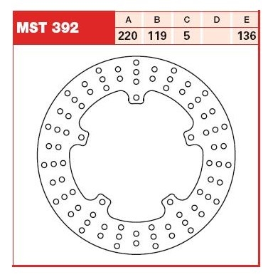 Диск тормозной задний TRW LUCAS MST392