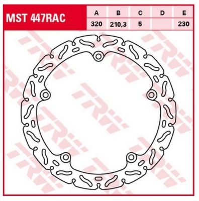 Диск тормозной передний TRW Lucas MST447RAC