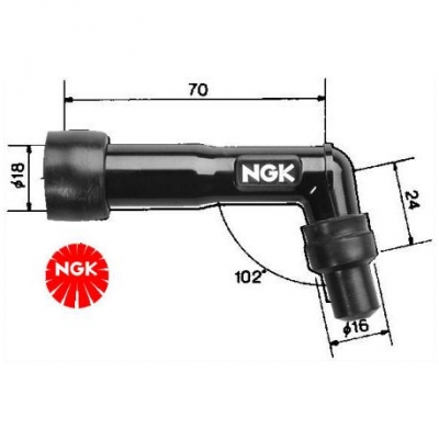 NGK XD05F / NGK 8072 - колпачок свечной (люлька) 