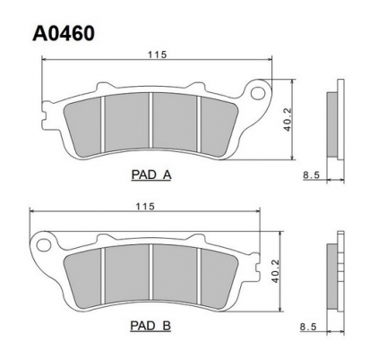 Тормозные колодки Nissin A0460 (2P225NS)