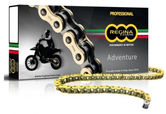 Цепь приводная Regina 137/ZRE 124 = 525ZRE-124 звена, Z-RING, 525 шаг, 124 звена, 800 см3, Off road, золотая