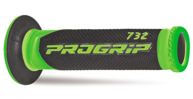 Ручки руля SUPERBIKE FLUO PROGRIP 732 GN/BK FLUO