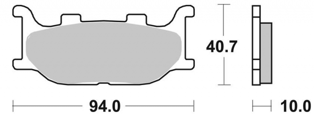 Колодки тормозные дисковые SBS 691HS (MCB666, FDB2003)