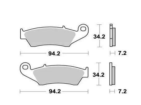 Колодки тормозные дисковые передние SBS 694RSI (MCB669, FDB892)