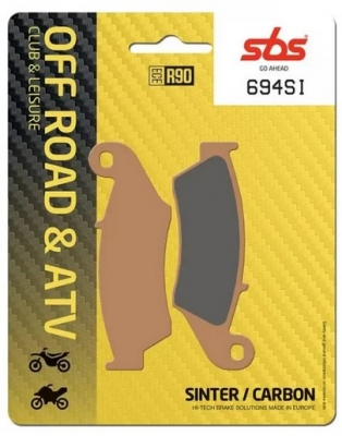 SBS 694RSI - комплаект дисковых синтетических Off-road колодок HONDA XL 125 2003-2008, XR 400 1996-2003, XLV 650 TRANSALP 1997-2013, XRV 750 AFRICA TWIN 1993-2003, KAWASAKI KLX 650 1993-2001, SUZUKI DRZ 400 2000-2008 (MCB669, FDB892)