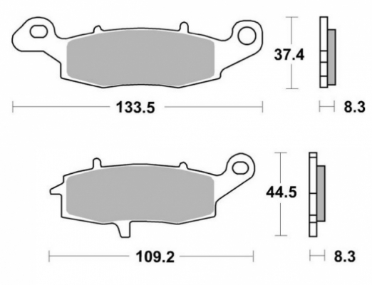 Колодки тормозные дисковые SBS 704HF (MCB681)